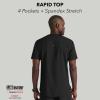 BARCO Grey’s Anatomy Spandex Stretch Direct – Rapid Scrub Top for Men, V-Neck Men’s Scrub Top(Black)