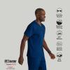 BARCO Grey’s Anatomy Spandex Stretch Direct – Rapid Scrub Top for Men, V-Neck Men’s Scrub Top(Indigo (Navy))