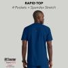BARCO Grey’s Anatomy Spandex Stretch Direct – Rapid Scrub Top for Men, V-Neck Men’s Scrub Top(Indigo (Navy))