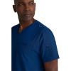 BARCO Grey’s Anatomy Spandex Stretch Direct – Rapid Scrub Top for Men, V-Neck Men’s Scrub Top(Indigo (Navy))