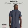 BARCO Grey’s Anatomy Spandex Stretch Direct – Rapid Scrub Top for Men, V-Neck Men’s Scrub Top(Steel)