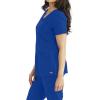 BARCO Grey’s Anatomy Women’s Mia Top, V-Neck Medical Scrub Top w/ 3 Pockets & Princess Seaming(Galaxy)