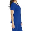 BARCO Grey’s Anatomy Women’s Mia Top, V-Neck Medical Scrub Top w/ 3 Pockets & Princess Seaming(Galaxy)