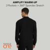 BARCO One Amplify Scrub Warm-Up Jacket for Men – Front Closure Medical Jacket, 4-Way Stretch Men’s Warm-Up(Black)