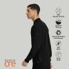 BARCO One Amplify Scrub Warm-Up Jacket for Men – Front Closure Medical Jacket, 4-Way Stretch Men’s Warm-Up(Black)