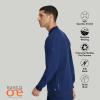 BARCO One Amplify Scrub Warm-Up Jacket for Men – Front Closure Medical Jacket, 4-Way Stretch Men’s Warm-Up(Indigo (Navy))