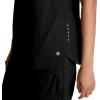 BARCO One Flux Classic Fit Zip Collar Scrub Top for Women – 2-Pocket Banded Zip Collar Scrub Shirt with 360 Spandex Stretch(Black)