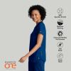 BARCO One Flux Classic Fit Zip Collar Scrub Top for Women – 2-Pocket Banded Zip Collar Scrub Shirt with 360 Spandex Stretch(Indigo)