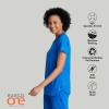 BARCO One Flux Classic Fit Zip Collar Scrub Top for Women – 2-Pocket Banded Zip Collar Scrub Shirt with 360 Spandex Stretch(New Royal)