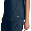 BARCO One Flux Classic Fit Zip Collar Scrub Top for Women – 2-Pocket Banded Zip Collar Scrub Shirt with 360 Spandex Stretch(Steel)