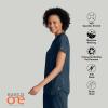 BARCO One Flux Classic Fit Zip Collar Scrub Top for Women – 2-Pocket Banded Zip Collar Scrub Shirt with 360 Spandex Stretch(Steel)