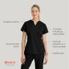 BARCO STRONG Liz Classic Fit Scrub Top & Pant Set for Women – Up to 70°C Wash, Natural Stretch, Moisture Wicking, Anti-Static(Black)
