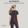 BARCO STRONG Liz Classic Fit Scrub Top & Pant Set for Women – Up to 70°C Wash, Natural Stretch, Moisture Wicking, Anti-Static(Pewter)