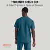 BARCO STRONG Terrence Scrub Top & Pant Set for Men – Up to 70°C Wash, Natural Stretch, Moisture Wicking, Quick-Shed(Bahama)
