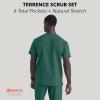 BARCO STRONG Terrence Scrub Top & Pant Set for Men – Up to 70°C Wash, Natural Stretch, Moisture Wicking, Quick-Shed(Hunter Green)