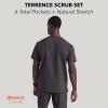 BARCO STRONG Terrence Scrub Top & Pant Set for Men – Up to 70°C Wash, Natural Stretch, Moisture Wicking, Quick-Shed(Pewter)