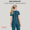 BARCO STRONG Zoe Classic Fit Scrub Top & Pant Set for Women – Up to 70°C Wash, Natural Stretch, Moisture Wicking, Anti-Static(Bahama)