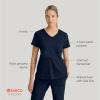 BARCO STRONG Zoe Classic Fit Scrub Top & Pant Set for Women – Up to 70°C Wash, Natural Stretch, Moisture Wicking, Anti-Static(Navy)