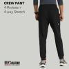 BARCO Skechers Vitality Crew Scrub Jogger for Men – Medical Cargo Pant, 4-Way Stretch, Sustainable Fabric Men’s Scrub Pant(Black)