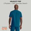 Barco Men’s Blue V-Neck Ribbed Scrub Top 5XL(Bahama)