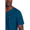 Barco Men’s Blue V-Neck Ribbed Scrub Top 5XL(Bahama)
