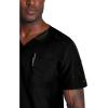 Barco Men’s Blue V-Neck Ribbed Scrub Top 5XL(Black)