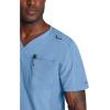 Barco Men’s Blue V-Neck Ribbed Scrub Top 5XL(Ciel Blue)