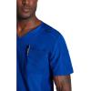 Barco Men’s Blue V-Neck Ribbed Scrub Top 5XL(Cobalt)