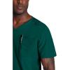 Barco Men’s Blue V-Neck Ribbed Scrub Top 5XL(Hunter Green)