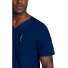 Barco Men’s Blue V-Neck Ribbed Scrub Top 5XL(Indigo (Navy))