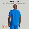 Barco Men’s Blue V-Neck Ribbed Scrub Top 5XL(New Royal)