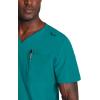 Barco Men’s Blue V-Neck Ribbed Scrub Top 5XL(Teal)