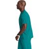 Barco Men’s Blue V-Neck Ribbed Scrub Top 5XL(Teal)