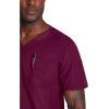Barco Men’s Blue V-Neck Ribbed Scrub Top 5XL(Wine)