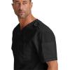 Grey’s Anatomy Men’s GRT091 Evan Top 2 Pocket V-Neck Scrub Top(Black)
