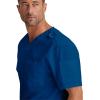 Grey’s Anatomy Men’s GRT091 Evan Top 2 Pocket V-Neck Scrub Top(Indigo)