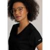 Grey’s Anatomy by BARCO Evelyn Scrub Top for Women – 3-Pocket V-Neck Scrub Shirt with Natural Stretch, & Soil Release Fabric(Black)