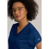 Grey’s Anatomy by BARCO Evelyn Scrub Top for Women – 3-Pocket V-Neck Scrub Shirt with Natural Stretch, & Soil Release Fabric(Indigo)