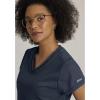 Grey’s Anatomy by BARCO Evelyn Scrub Top for Women – 3-Pocket V-Neck Scrub Shirt with Natural Stretch, & Soil Release Fabric(Steel)
