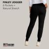 Grey’s Anatomy by BARCO Finley Scrub Jogger for Women – 6-Pocket Mid-Rise Pants with Natural Stretch & Soil Release Fabric(Black)