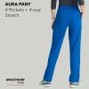 Skechers by BARCO Vitality Aura Classic Fit Straight Leg Scrub Pant for Women – Mid-Rise, 5-Pocket Bottom with 4-way Stretch(New Royal)