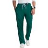 BARCO Grey’s Anatomy Scrubs – Evan Scrub Pant for Men, Elastic Waist With Zip Fly, Straight Leg Men’s Scrub Pant(Hunter Green)