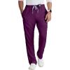 BARCO Grey’s Anatomy Scrubs – Evan Scrub Pant for Men, Elastic Waist With Zip Fly, Straight Leg Men’s Scrub Pant(Wine)