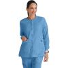 BARCO Grey’s Anatomy Scrubs – Jamie Warm-Up Jacket for Women, Fitted Back with Belt Inset Super-Soft Women’s Scrub Jacket(Ciel Blue)