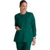 BARCO Grey’s Anatomy Scrubs – Jamie Warm-Up Jacket for Women, Fitted Back with Belt Inset Super-Soft Women’s Scrub Jacket(Hunter Green)
