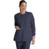 BARCO Grey’s Anatomy Scrubs – Jamie Warm-Up Jacket for Women, Fitted Back with Belt Inset Super-Soft Women’s Scrub Jacket(Steel)