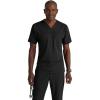 BARCO Grey’s Anatomy Spandex Stretch Direct – Rapid Scrub Top for Men, V-Neck Men’s Scrub Top(Black)