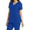 BARCO Grey’s Anatomy Women’s Mia Top, V-Neck Medical Scrub Top w/ 3 Pockets & Princess Seaming(Galaxy)
