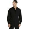 BARCO One Amplify Scrub Warm-Up Jacket for Men – Front Closure Medical Jacket, 4-Way Stretch Men’s Warm-Up(Black)
