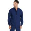 BARCO One Amplify Scrub Warm-Up Jacket for Men – Front Closure Medical Jacket, 4-Way Stretch Men’s Warm-Up(Indigo (Navy))